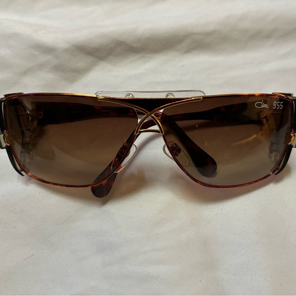 Cazal Men's Sunglasses with Gold and Brown Accents